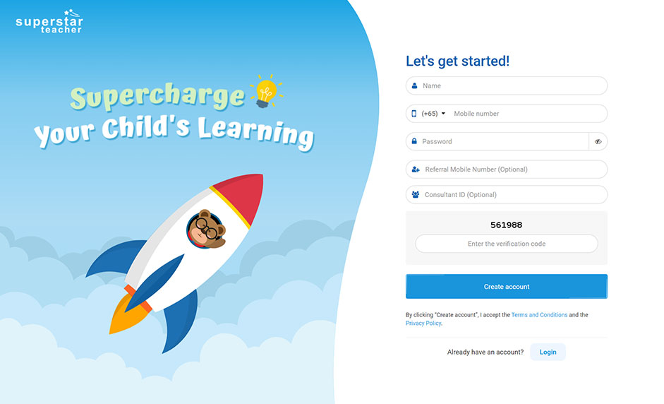 Set up a parent account.